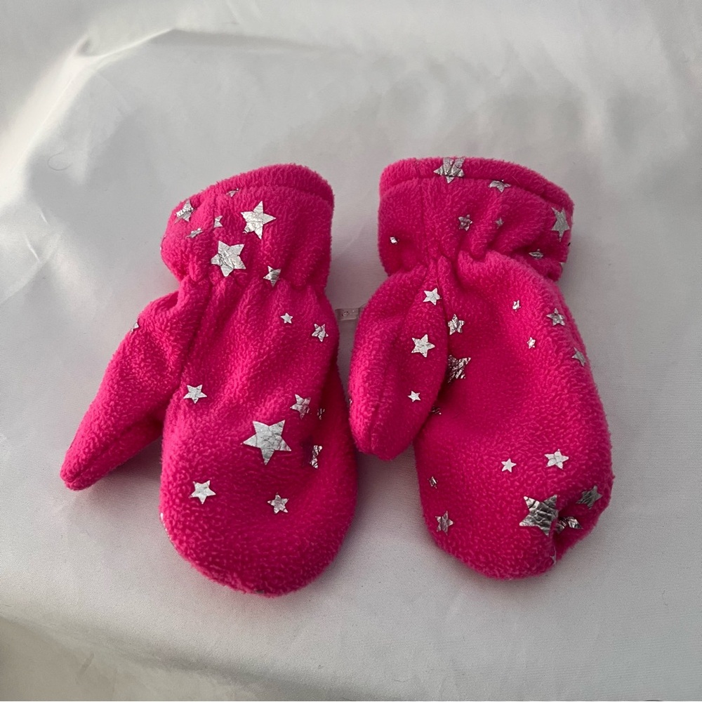 Large Toddler Pink Mittens